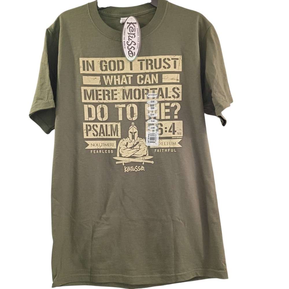 Kerusso NWT Psalms 56:4 Adult Unisex T-Shirt Size Small Faith Scripture Graphic
